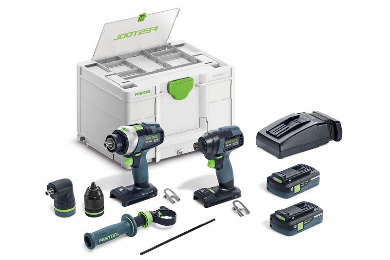 FESTOOL -Impact Driver and Drill set TID 18 HPC I-Set TPC 18/4