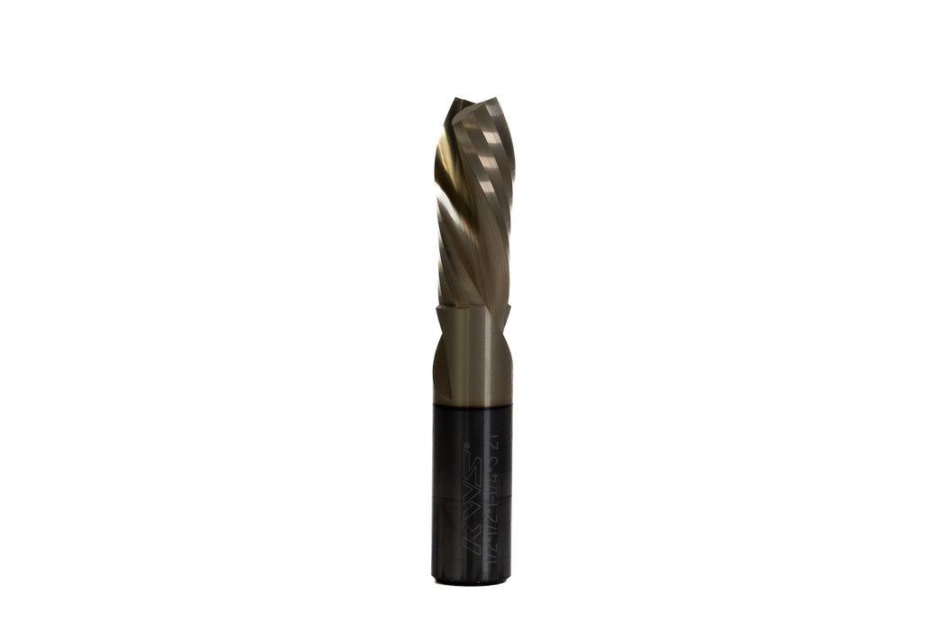 KWS - CNC SC Mortise Compression Spiral 1/2 D x 1-1/4 CH x 1/2 SHK x 3 Inch Long 2 Flute Router Bit