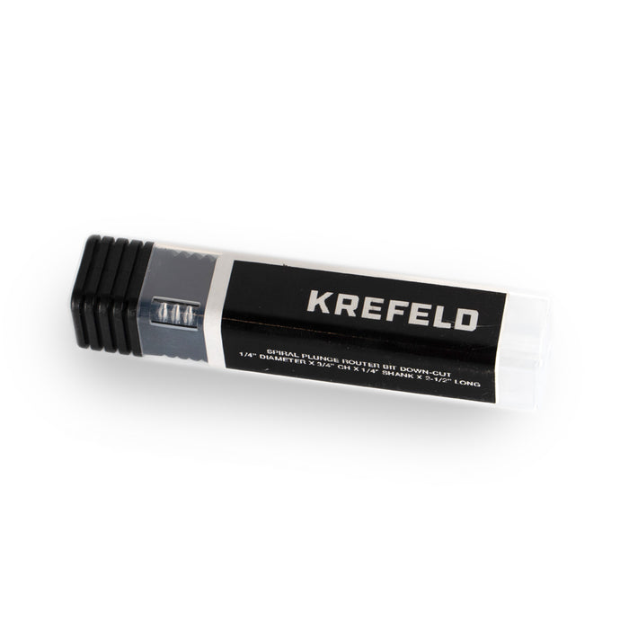KREFELD - Solid Carbide  Extreme Tool Life  Spiral Plunge 1/4 Dia x 3/4 x 1/4 Inch Shank