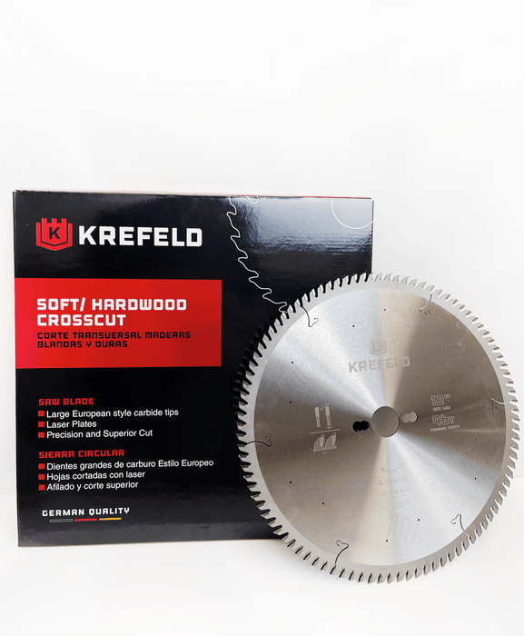 KREFELD Circular Finish Saw Blade - 12 Inch D x 96T TP - 1 3/16 inches / 30mm Arbor Size / Kerf 3mm