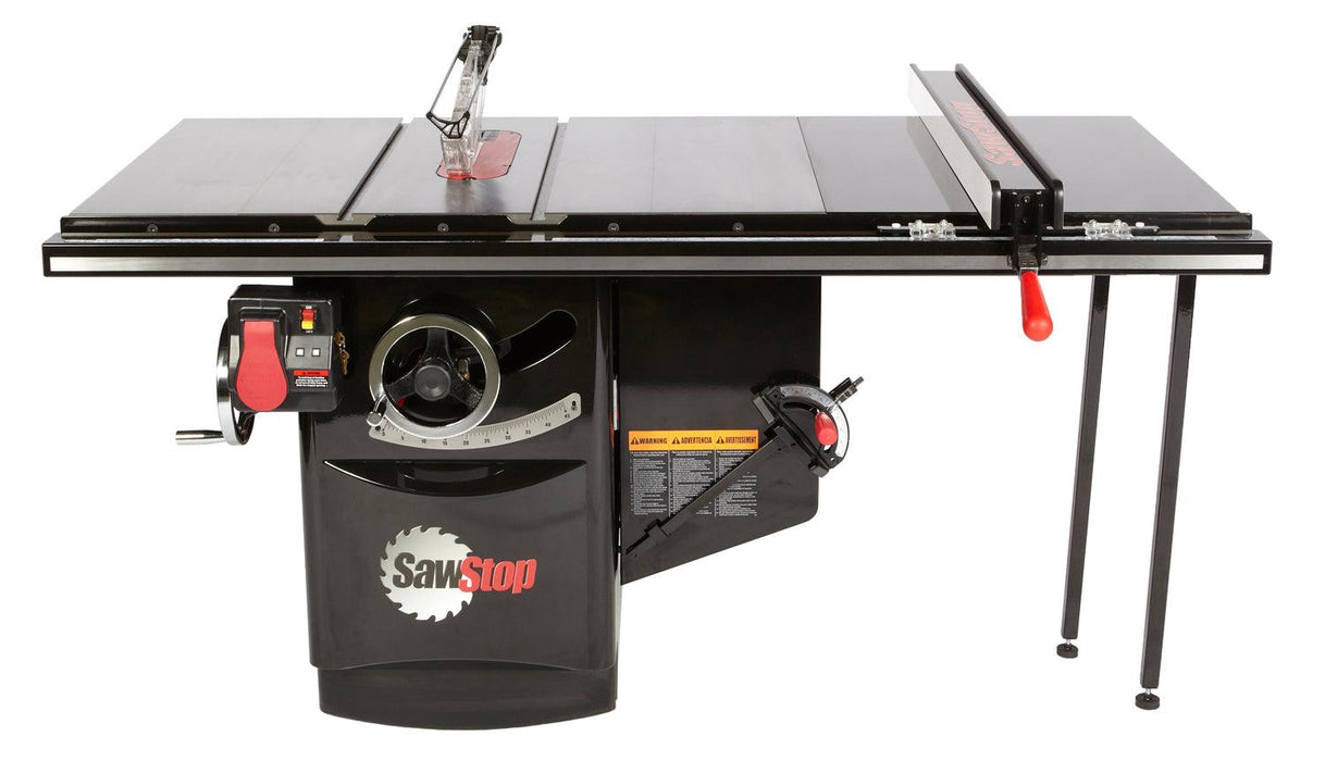 SawStop ICS73480-36 7.5HP, 3ph, 480v Industrial Cabinet Saw with 36” Industrial T-Glide fence system, rails & extension table