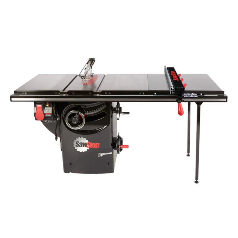 Sawstop PCS31230-ATGP36 Professional 3HP Cabinet Saw with 36” Professional T-Glide Advance Rip Fence, Rails & Extension Table