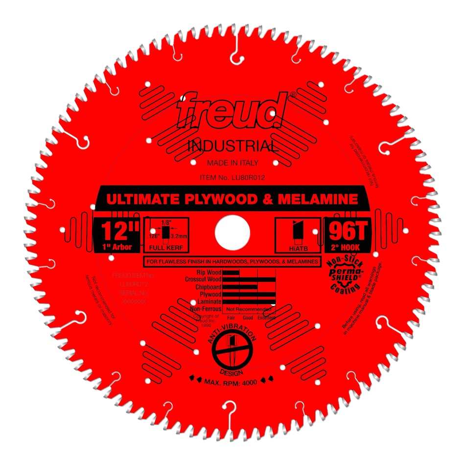 Freud 12" Ultimate Plywood & Melamine Blade