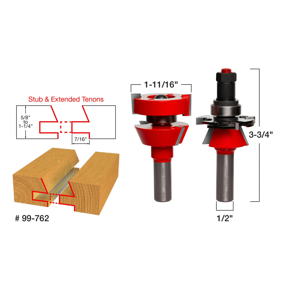 Freud - 1-11/16" (Dia.) Premier Adjustable Rail & Stile Bit - Shaker