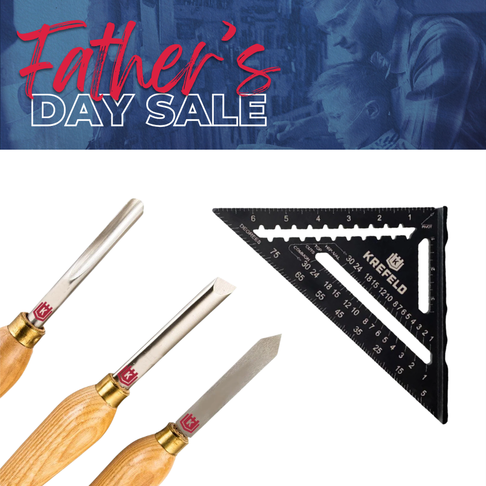 FATHER'S DAY | Krefeld Wooden Carving Tool (Set of 3 - Box) + 7" Rafter Angle Square