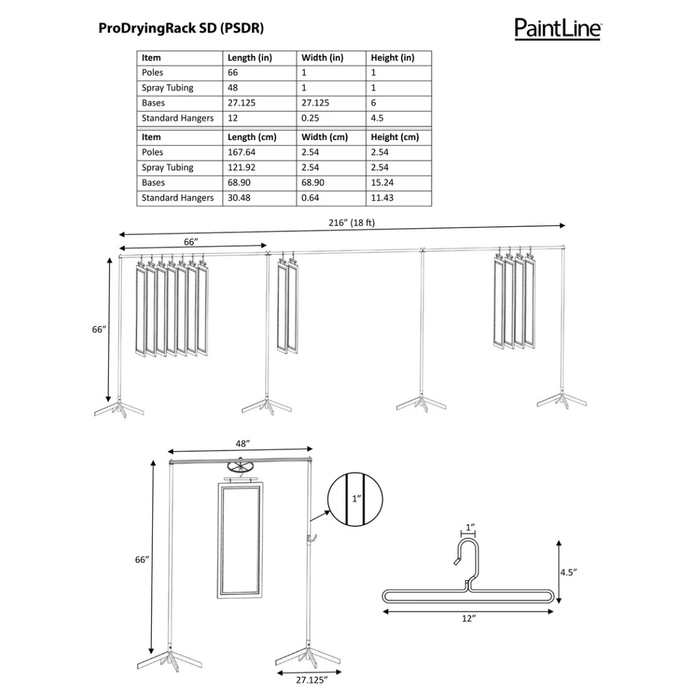 PaintLine PSDR Standard Hangers (Set of 50)