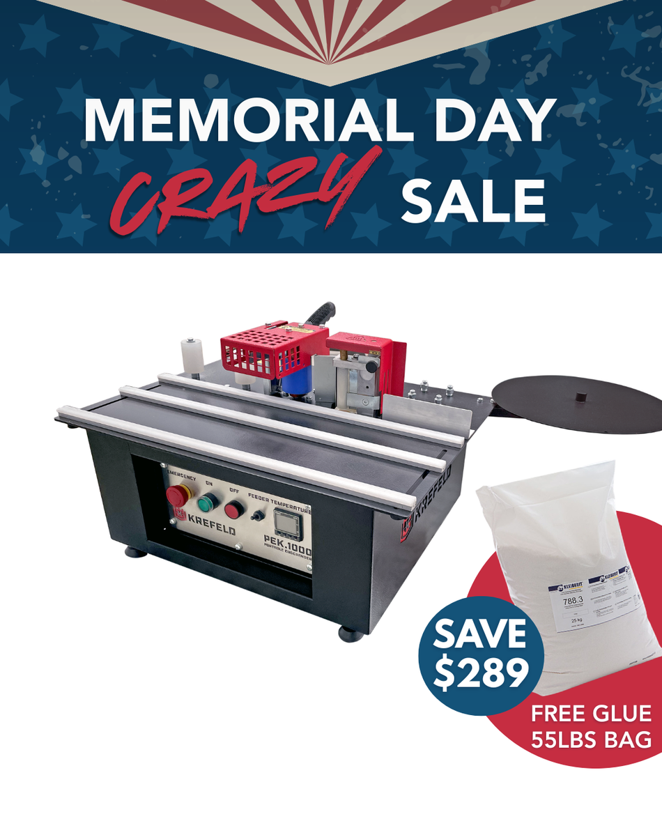MEMORIAL DAY CRAZY SALE | Krefeld Portable Edgebander PEK.1000 + FREE Bag of Glue