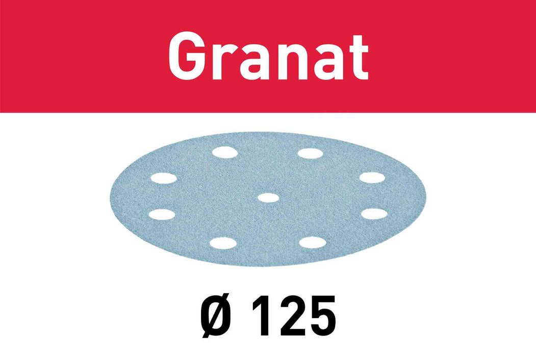 FESTOOL - Abrasive sheet Granat STF D125/8 P40 GR/50