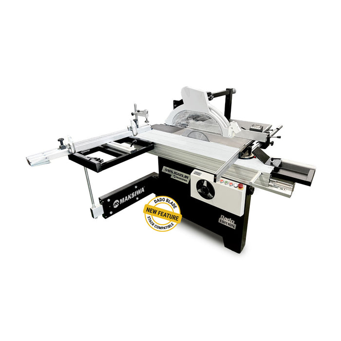 Maksiwa Sliding Table Saw BMS.1600.IR - 5HP Main Blade- Dado Blade-  1HP Scoring Blade