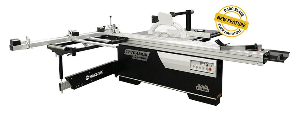 Maksiwa Sliding Panel Saw Titanium 5HP 1 Phase Crosscut, Blade Covers 90° & 45° Dado Edition  BMT.3200.IR