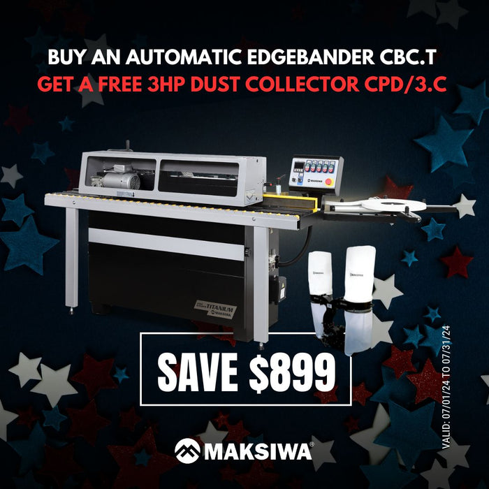 BUY AN AUTOMATIC EDGEBANDER CBC.T GET A FREE 3HP DUST COLLECTOR CPD/3.C