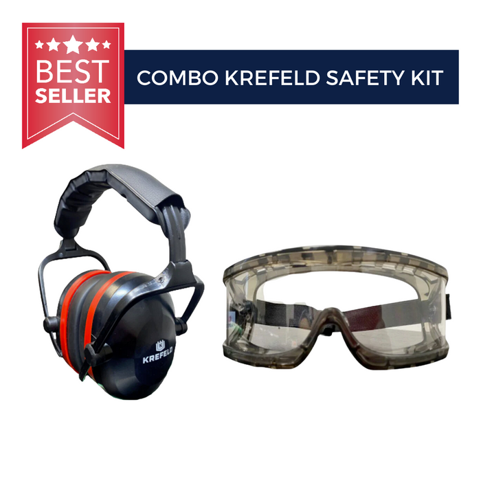 Krefeld Combo - Professional Safety Earmuff + KREFELD Safety Goggles