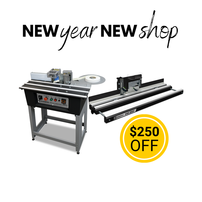 New year, new shop - MAKSIWA CBC.E Portable Edgebander + RBB.1000 Edge Trimmer