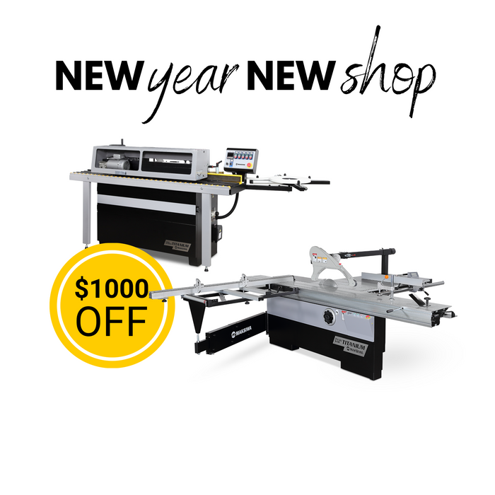 New year, new shop - MAKSIWA CBC.T Titanium Edgebander + BMT.3200.IR Titanium Sliding Panel Saw