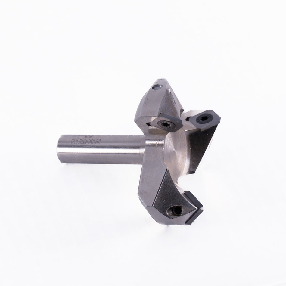 Krefeld CNC Insert Carbide 3 Wing/Flute Heavy Duty Spoilboard Plunging, Surfacing, Planing, Flycutter & Slab Leveler/ 63.5 mm (Diameter) x 21.03 mm x 12.7 mm (Shank)
