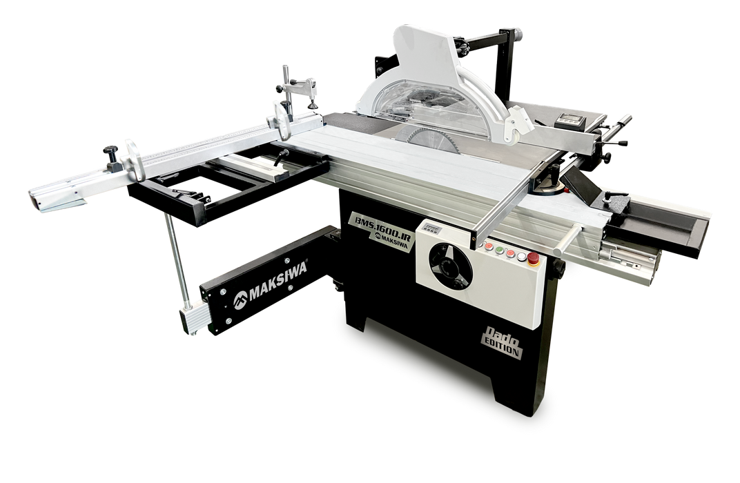 Maksiwa Sliding Table Saw BMS.1600.IR - 5HP Main Blade- Dado Blade-  1HP Scoring Blade