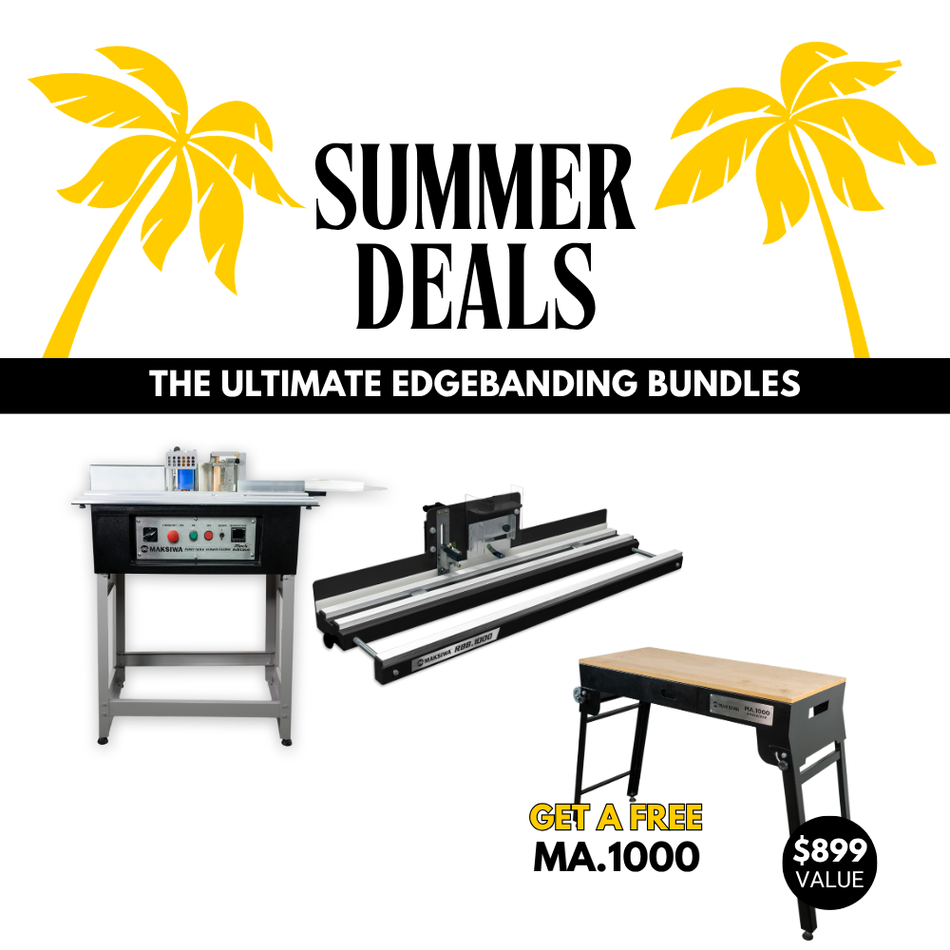 Special Deal | Maksiwa Edge Banding Combo Edgebander CBC.E  + Edge Trimmer RBB.1000 + Workbench MA.1000
