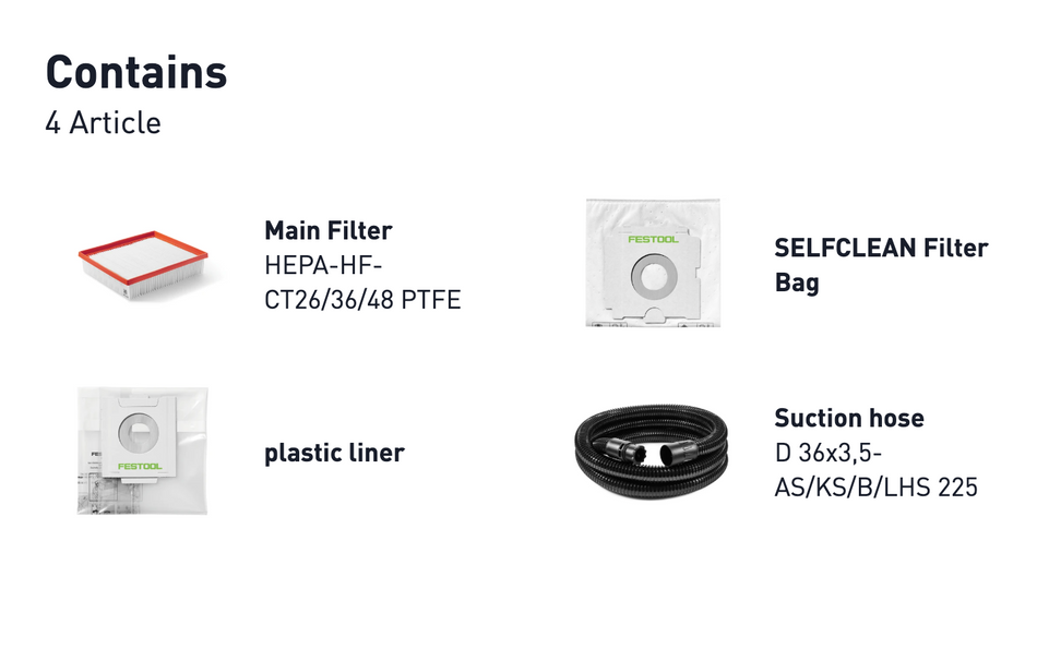 Festool Dust Extractor CT 36 EI AC HEPA CLEANTEC