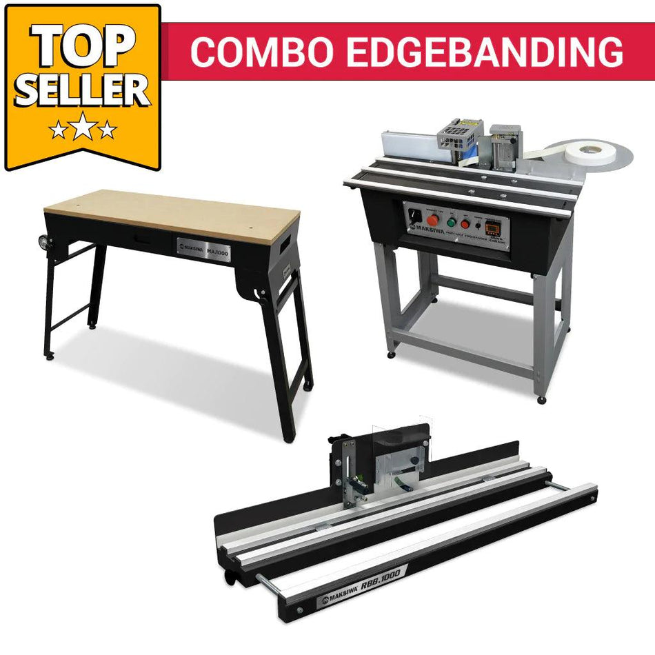 Maksiwa Edge Banding Combo - Edgebander CBC.E  + Edge Trimmer RBB.1000 + Workbench MA.1000