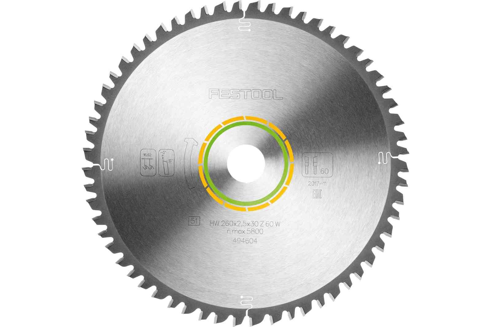 Festool Saw Blade HW 260X2,5X30 W60 – Taco Tools