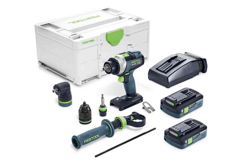 Festool Cordless Drill QUADRIVE TPC 18/4 HPC 4,0 I-Set
