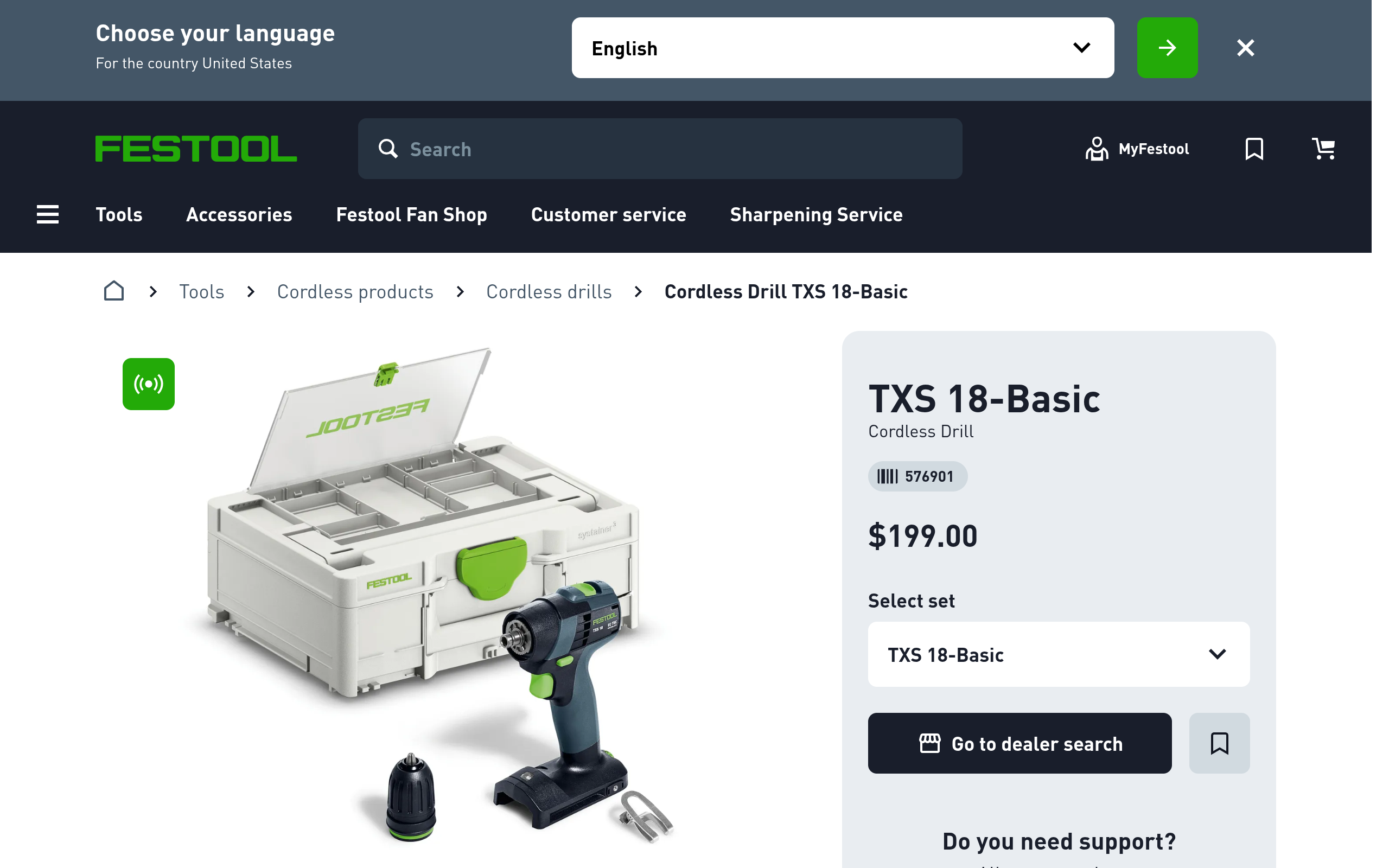 Festool TXS 18-Basic Cordless Drill 576901