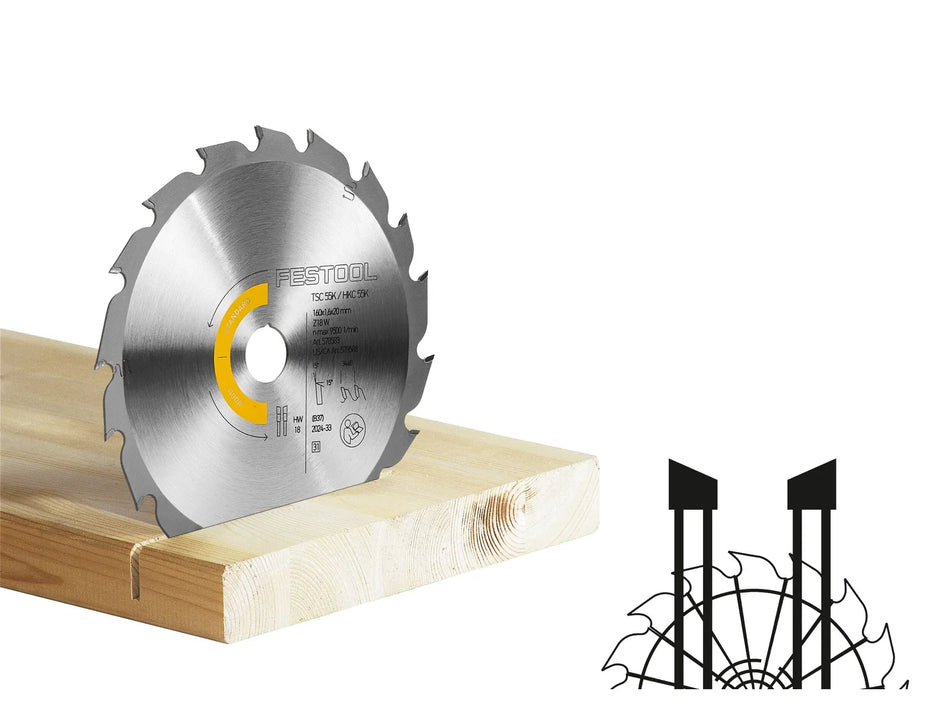 Festool Saw Blade WOOD STANDARD HW 160x1,6x20 W18 — article 578588