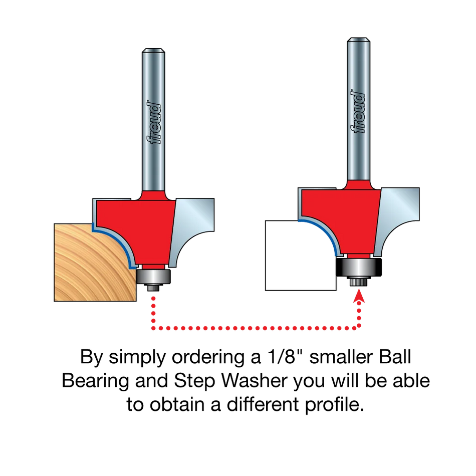 Freud 3/8" Quadra-Cut Radius Beading Bit 36-114