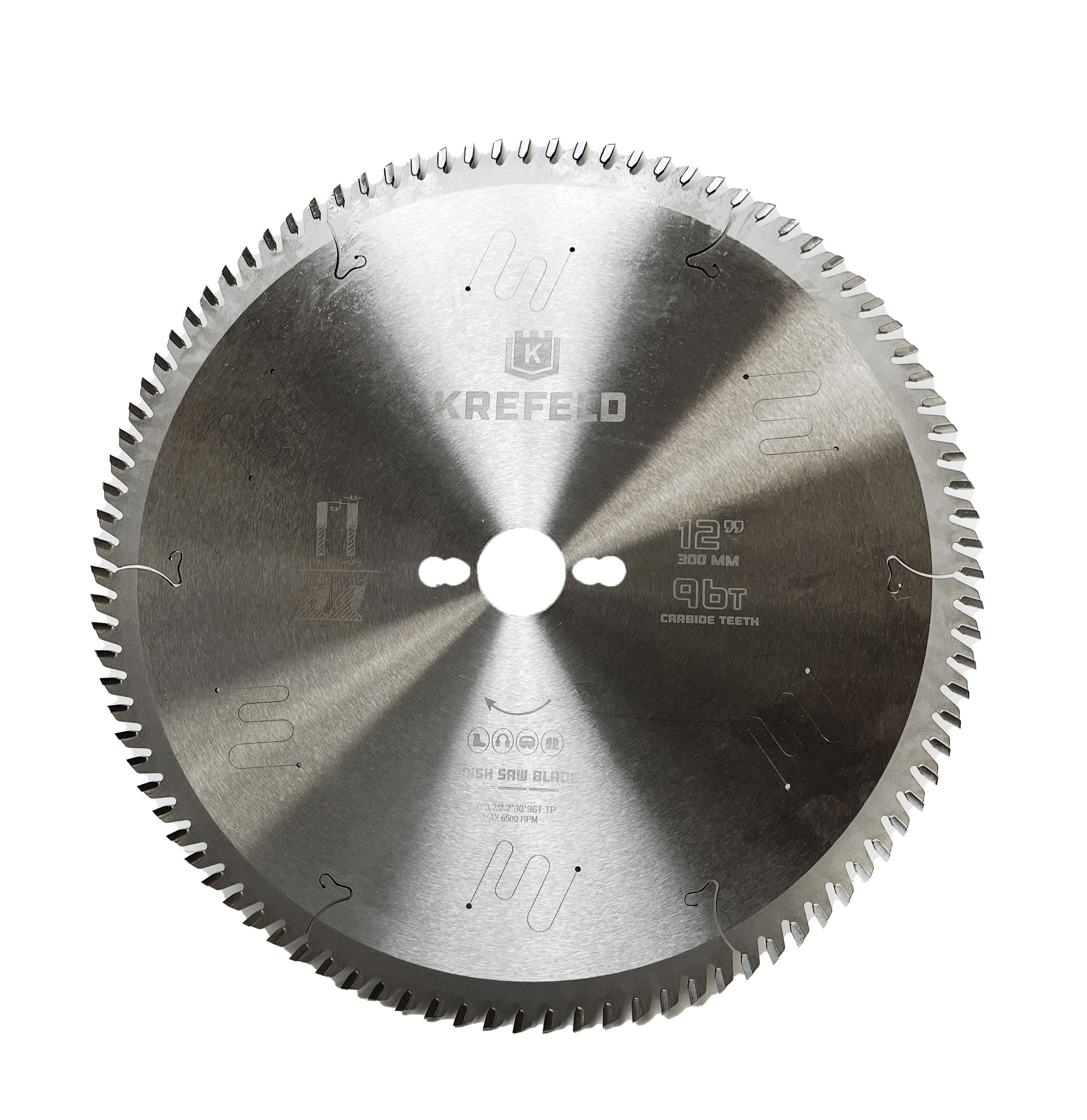 Krefeld Circular Finish Saw Blade - 12 Inch D x 96T TP - 1 3/16 inches ...