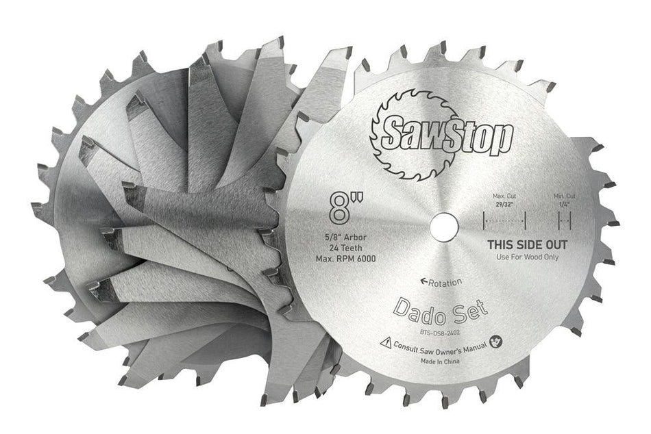 SawStop BTS-DS8-2402 8″ Premium Dado Set