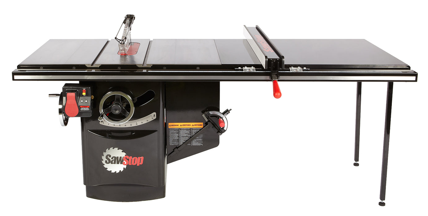 SawStop ICS53480-52 5HP, 480v Industrial Cabinet Saw with 52” Industrial T-Glide fence system, rails & extension table