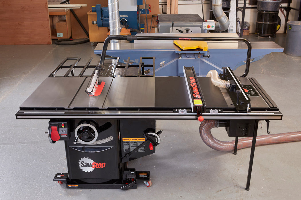 SawStop ICS53480-52 5HP, 480v Industrial Cabinet Saw with 52” Industrial T-Glide fence system, rails & extension table
